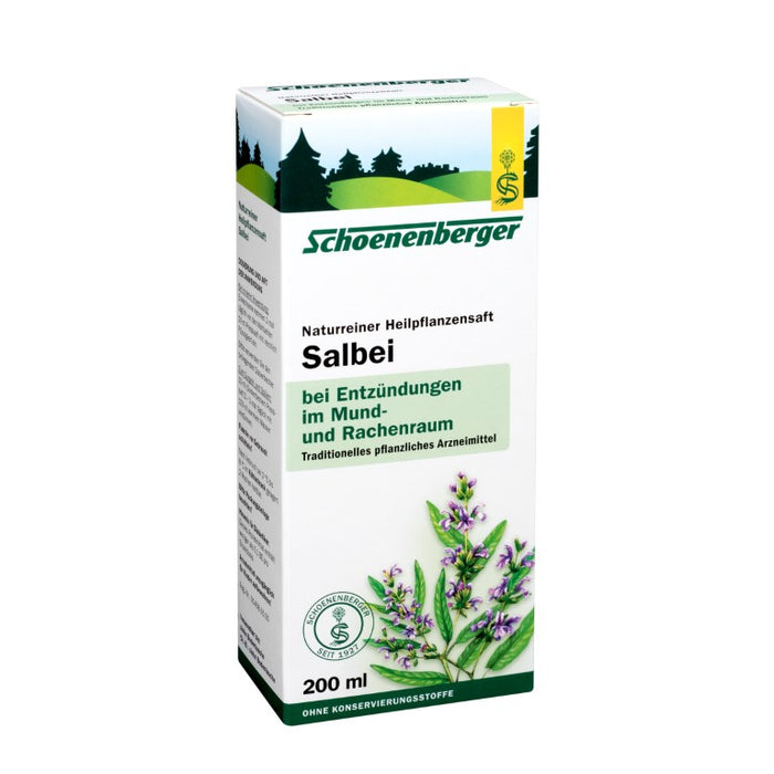 Schoenenberger Salbei naturreiner Heilpflanzensaft, 200 ml Lösung