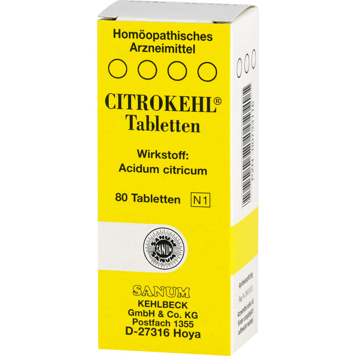 CITROKEHL Tabletten, 80 pcs. Tablets