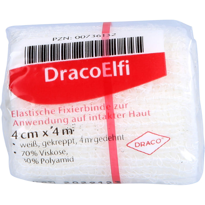 DracoElfi elastische Fixierbinde 4 cm x 4 m cellophaniert, 1 pc Bandage