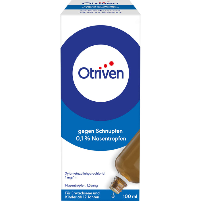 Otriven 0,1 % Nasentropfen für Erwachsene bei Schnupfen, 100 ml Solution