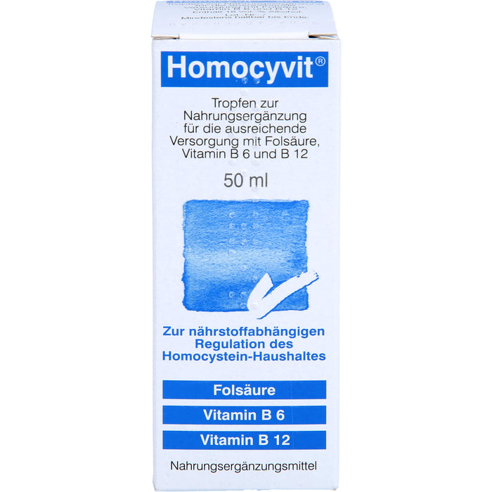 Homocyvit Tropfen zur Unterstützung eines normalen Homocystein-Stoffwechsel, 50 ml Lösung