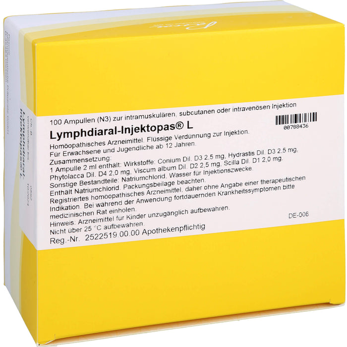 Lymphdiaral-Injektopas L Ampullen, 100 pcs. Ampoules