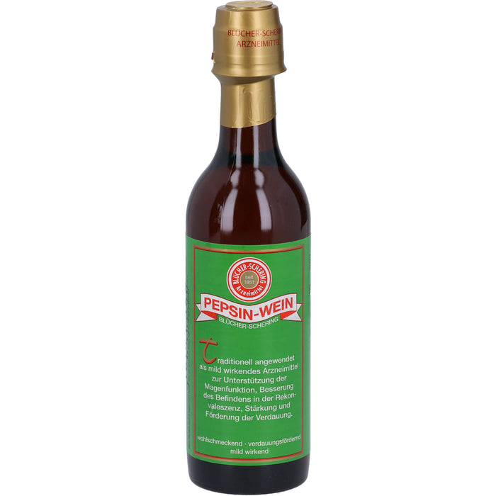 Blücher Schering Pepsin-Wein zur Unterstützung der Magenfunktion, 350 ml Solution