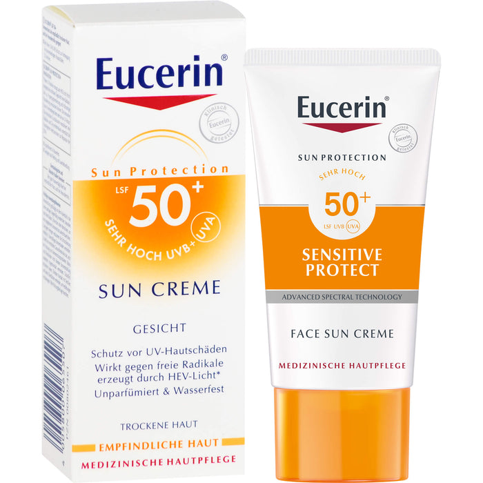 Eucerin Sensitive Protect Face Sun Creme LSF 50+, 50 ml Creme