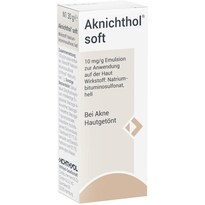 AKNICHTHOL soft Emulsion bei Akne, 30 g Solution