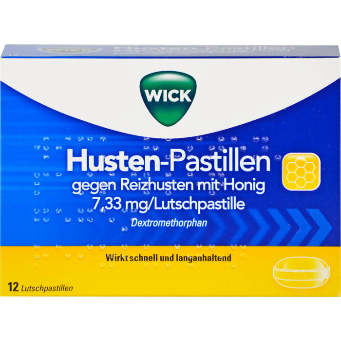 WICK Husten-Pastillen gegen Reizhusten Lutschpastillen, 12 pc Tablettes