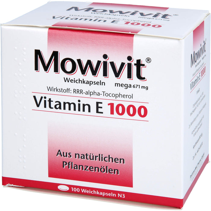 Mowivit mega Vitamin E 1000 Weichkapseln, 100 pc Capsules