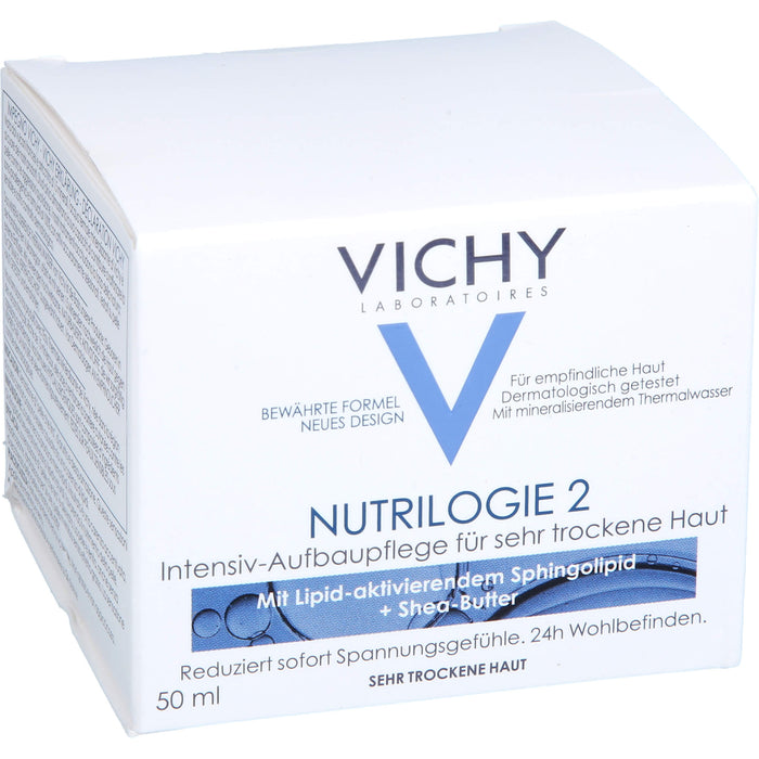 VICHY Nutrilogie 2 Intensiv-Aufbaupflege für sehr trockene Haut, 50 ml Crème