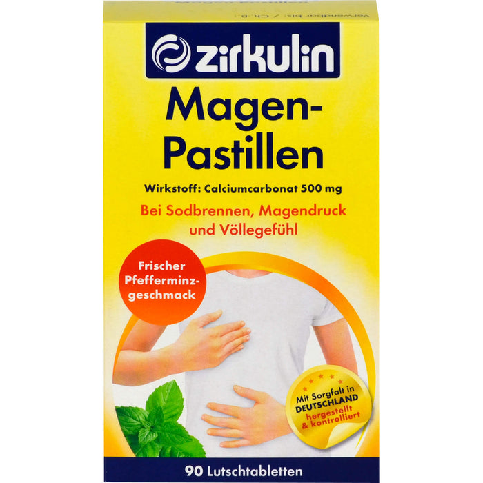 Zirkulin Magenpastillen bei Sobrennen, Magendruck und Völlegefühl, 90 pc Tablettes