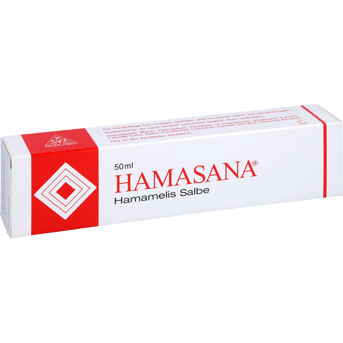 HAMASANA Hamamelis Salbe zur Hautpflege bei rissiger, spröder und trockener Haut, 50 g Onguent