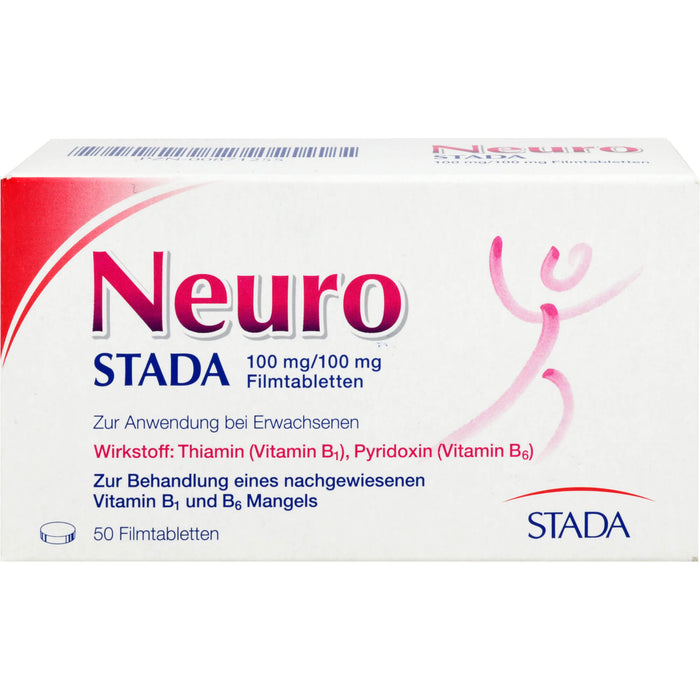 STADA Neuro Filmtabletten bei nachgewiesenem Vitamin B1 und B6 Mangel, 50 pcs. Tablets