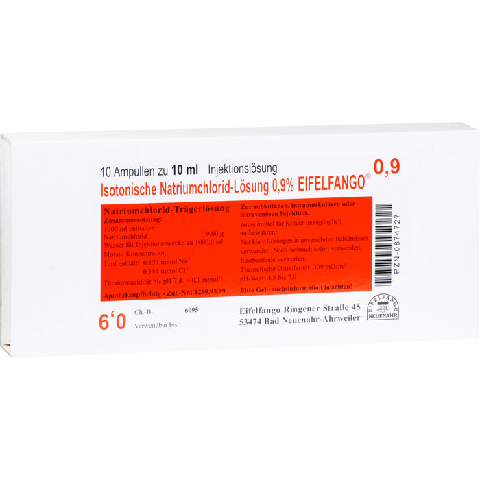 EIFELFANGO Isotonische Natriumchlorid-Lösung 0,9 %  Ampullen 10 ml, 100 ml Solution