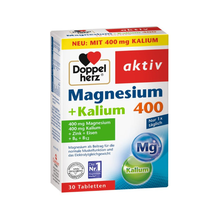 Doppelherz Magnesium + Kalium Tabletten, 30 St. Tabletten