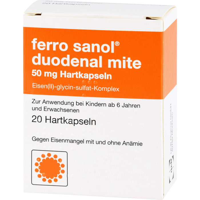 ferro sanol duodenal mite 50 mg Hartkapseln, 20 pcs. Capsules