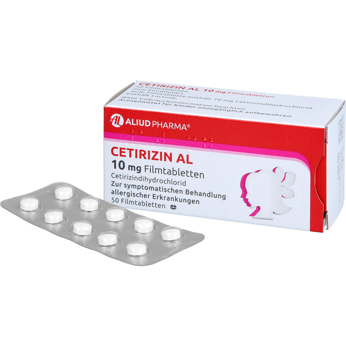 CETIRIZIN AL 10 mg Filmtabletten bei allergischen Erkrankungen, 50 pcs. Tablets