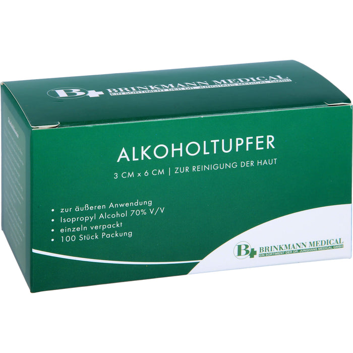 Alkoholtupfer 3x6cm steril, 100 St TUP