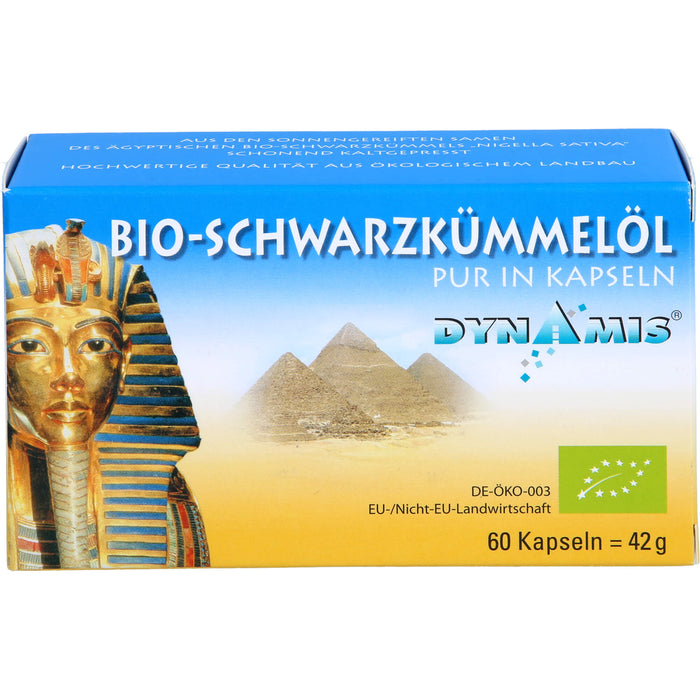 DYNAMIS Bio-Schwarzkümmelöl pur in Kapseln, 60 pcs. Capsules