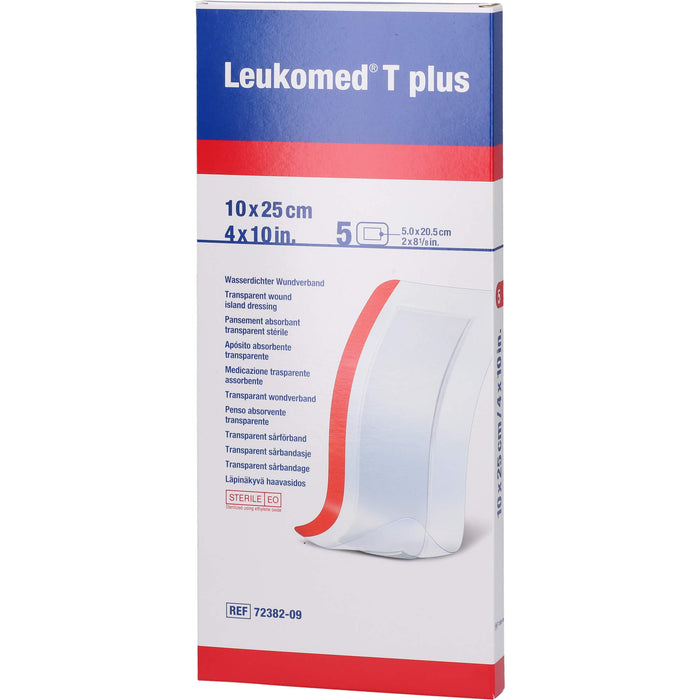 LEUKOMED TRANSP. PLUS STERILE PFL. 10x25 cm, 5 St PFL