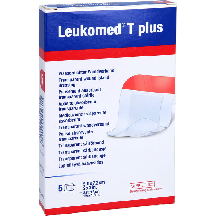 Leukomed T plus transparenter Wundverband 5 x 7,2 cm, 5 pc Pansement