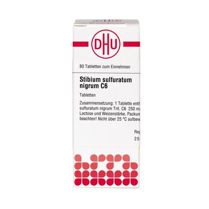 DHU Stibium sulfuratum nigrum C6 Tabletten, 80 pc Tablettes