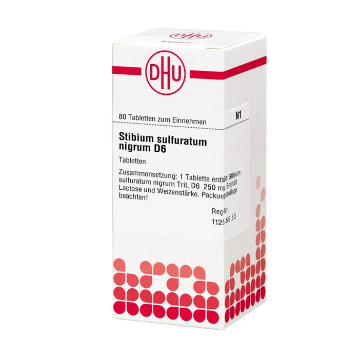 DHU Stibium sulfuratum nigrum D6 Tabletten, 80 St. Tabletten