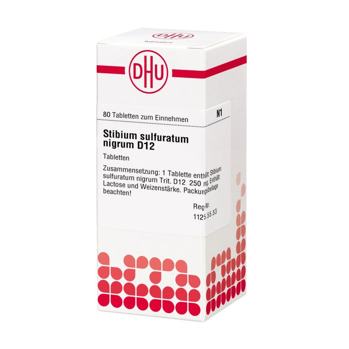 DHU Stibium sulfuratum nigrum D12 Tabletten, 80 St. Tabletten