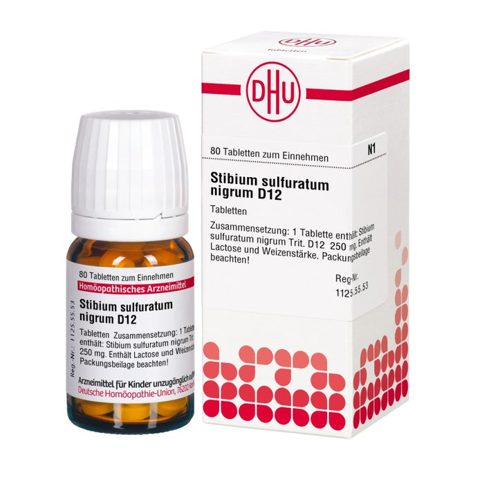 DHU Stibium sulfuratum nigrum D12 Tabletten, 80 pcs. Tablets