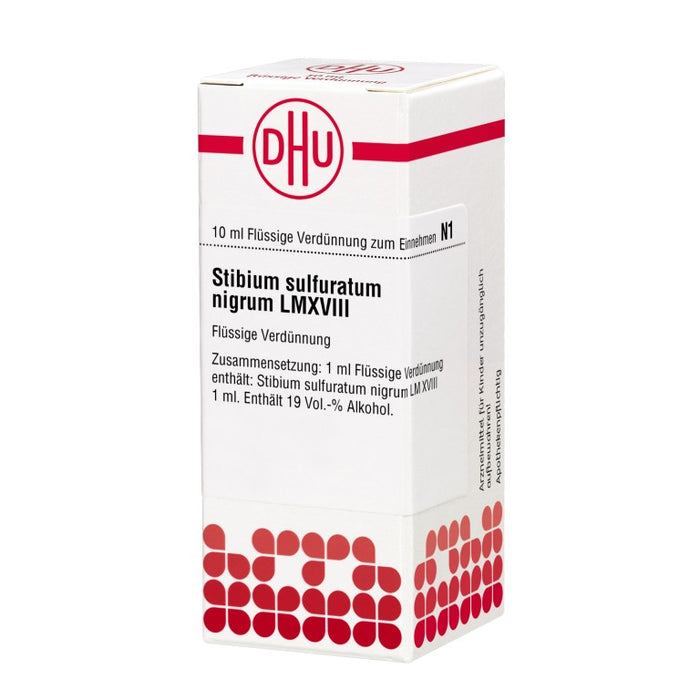 Stibium sulfuratum nigrum LM XVIII DHU Dilution, 10 ml Lösung