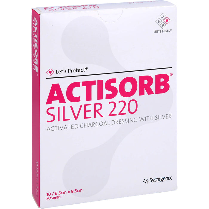 ACTISORB 220 Silver 9,5x6,5cm steril, 10 St KOM