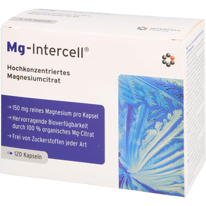 Mg-Intercell hochkonzentriertes Magnesiumcitrat Kapseln, 120 pc Capsules