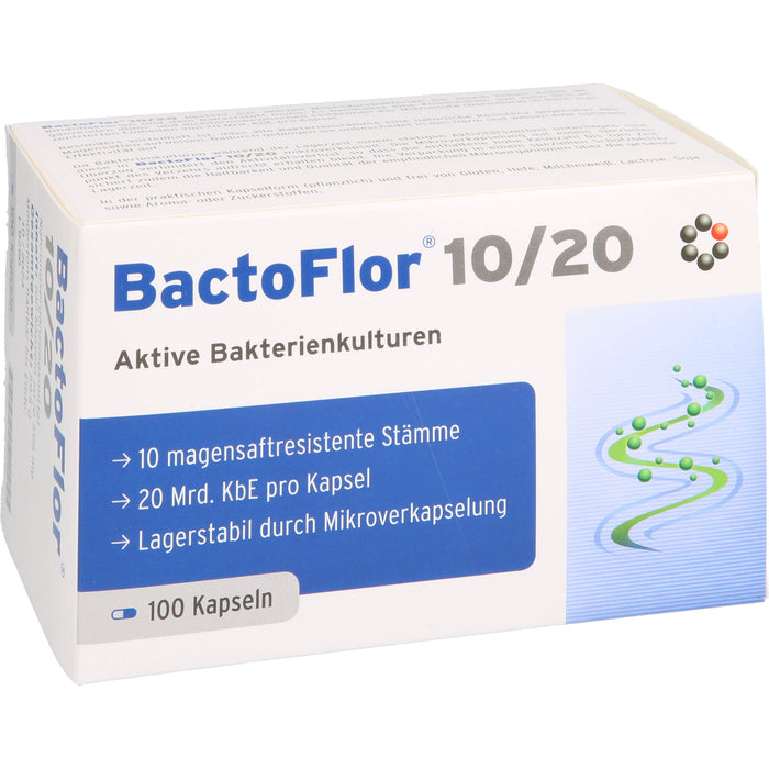 BactoFlor 10/20 aktive Bakterienkulturen Kapseln, 100 St. Kapseln