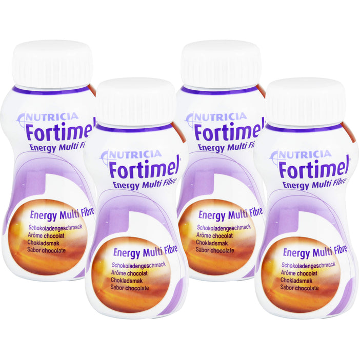 Fortimel Energy Multi Fibre Schokoladengeschmack, 4X200 ml FLU