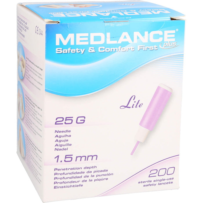 MEDLANCE PLUS Lite Sicherheitslanzetten 25 G, 200 pc Paquet