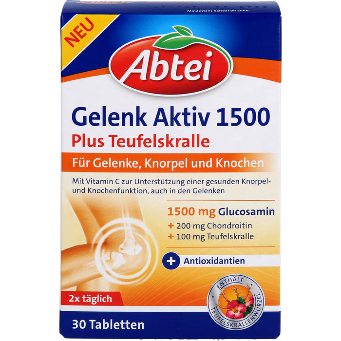 Abtei Gelenk Aktiv Plus Tabletten für Gelenke, Knochen und Knorpel, 30 St. Tabletten