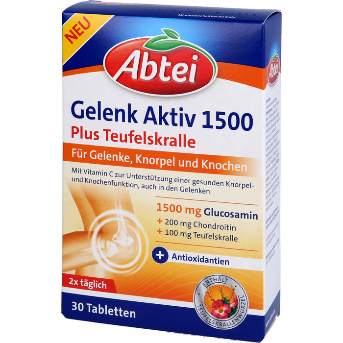 Abtei Gelenk Aktiv Plus Tabletten für Gelenke, Knochen und Knorpel, 30 pcs. Tablets