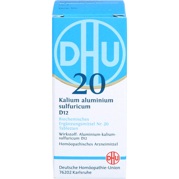 DHU Schüßler-Salz Nr. 20 Kalium aluminium sulfuricum D12 Tabletten, 80 pc Tablettes