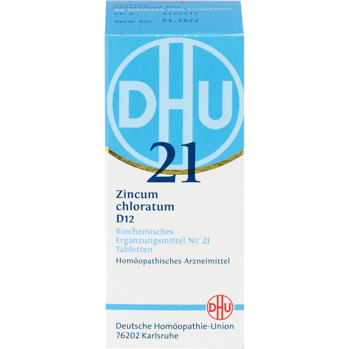 DHU Schüßler-Salz Nr. 21 Zincum chloratum D12 Tabletten, 80 pcs. Tablets