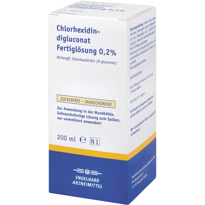 Chlorhexidindigluconat Fertiglösung 0,2 % zur Anwendung in der Mundhöhle, 200 ml Solution