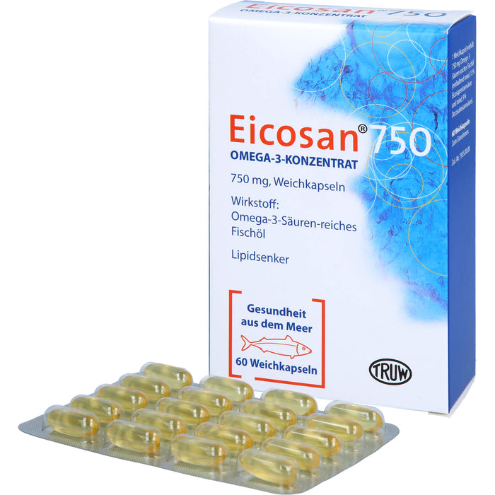 Eicosan 750 Omega-3-Konzentrat, Weichkapseln, 60 St WKA