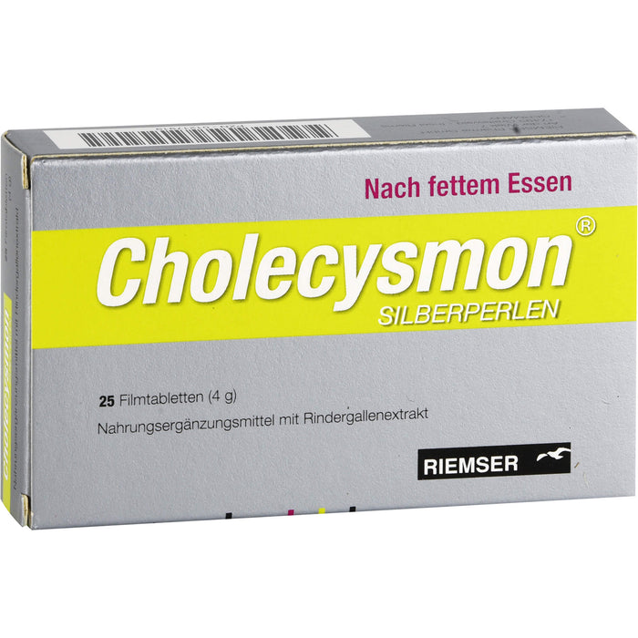 RIEMSER Cholecysmon Silberperlen Filmtabletten, 25 pc Tablettes