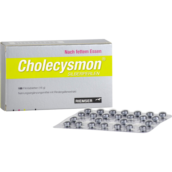 Cholecysmon Silberperlen nach fettem Essen Filmtabletten, 100 pcs. Tablets