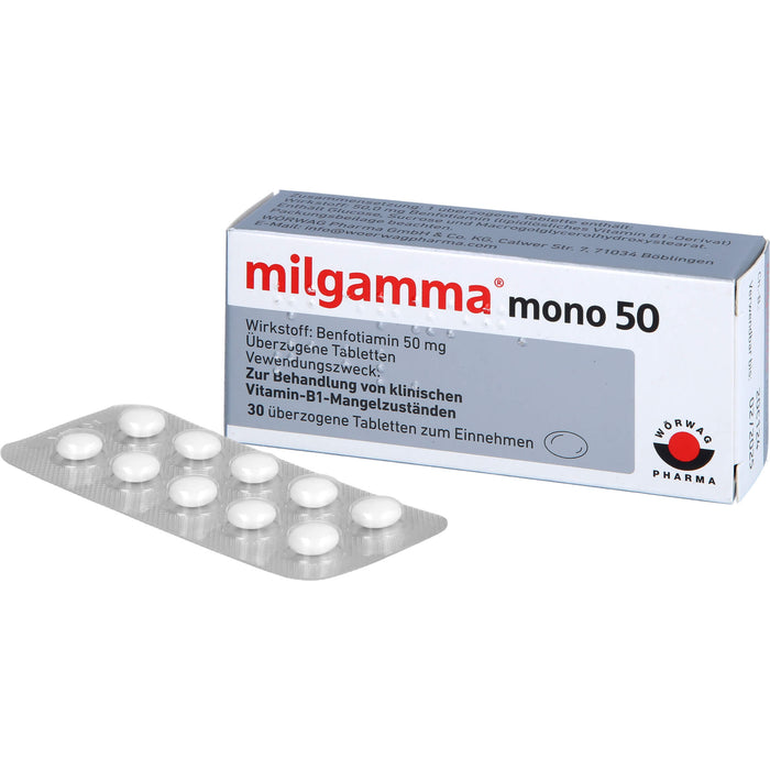 milgamma mono 50 Tabletten bei Vitamin-B1-Mangelzuständen, 30 St. Tabletten