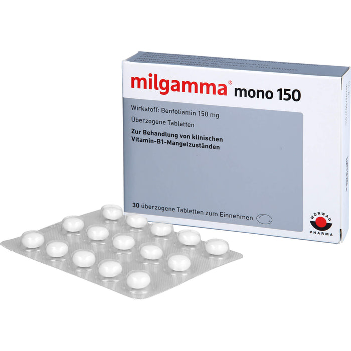 milgamma mono 150 Tabletten bei Vitamin-B1-Mangelzuständen, 30 St. Tabletten