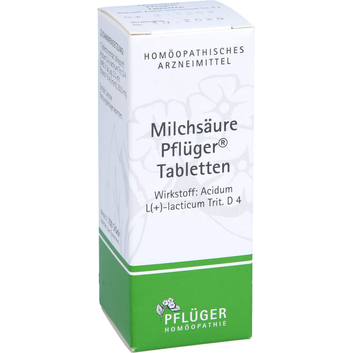 PFLÜGER Milchsäure Tabletten, 100 pcs. Tablets