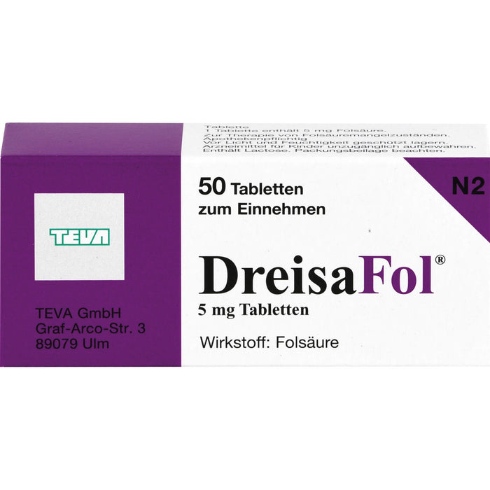 DreisaFol 5 mg Tabletten, 50 St TAB