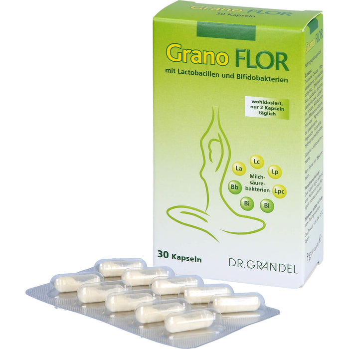 DR. GRANDEL Grano Flor Kapseln mit Milchsäurebakterien, 30 pcs. Capsules