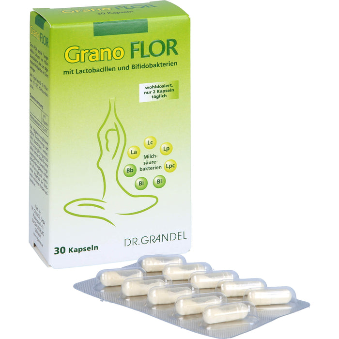 DR. GRANDEL Grano Flor Kapseln mit Milchsäurebakterien, 30 pcs. Capsules