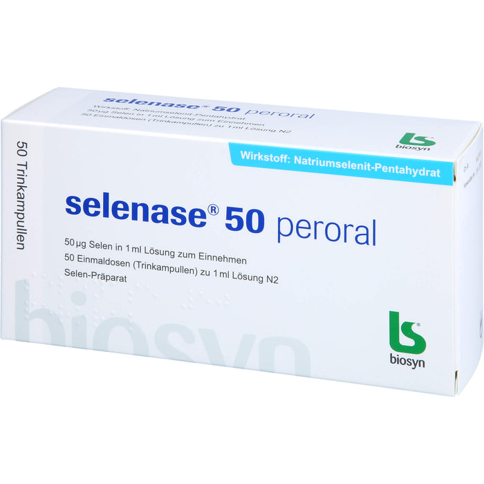 selenase 50 peroral Selen-Präparat Lösung zum Einnehmen, 50 St. Ampullen