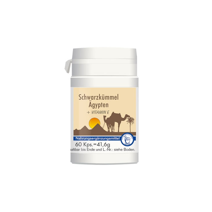 Schwarzkümmel Ägypten + Vitamin E Kapseln, 60 St. Kapseln