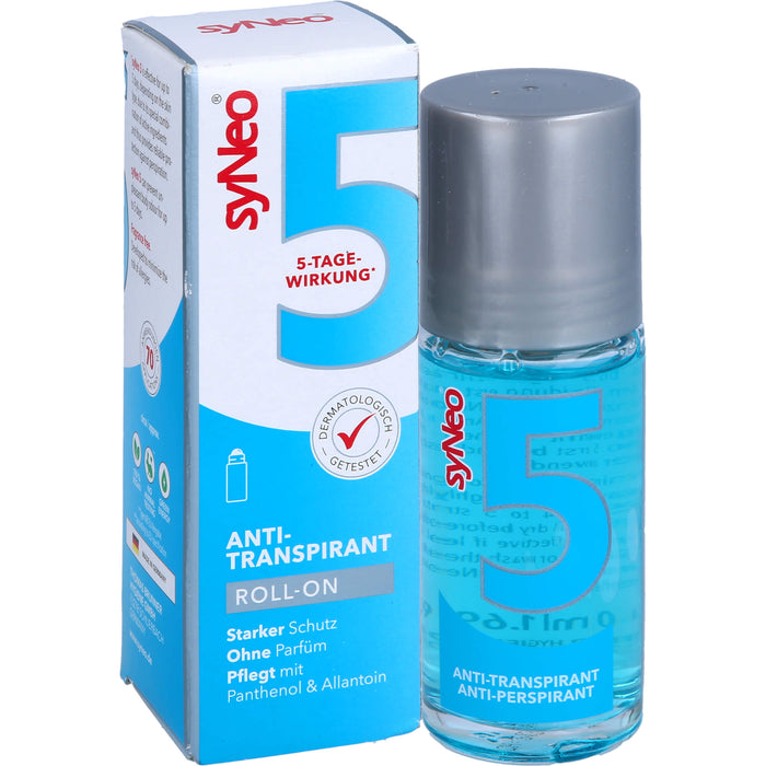 syNeo 5 Roll-on Antitranspirant mit 5-Tage-Wirkung, 50 ml Solution